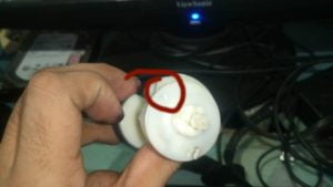 broken plastic connector