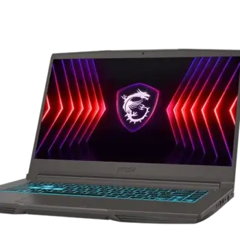 Featured view of MSI Gaming Thin A15 B7UCX showcasing sleek design and build