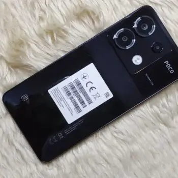 POCO X6 5G with 6.67-inch AMOLED display, 64MP camera, and 5G connectivity.