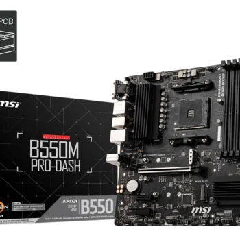 MSI B550M PRO-DASH motherboard overview showcasing design and key features.