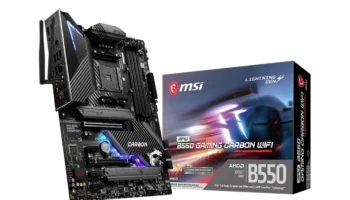 MSI MPG B550 GAMING CARBON WIFI motherboard overview featuring premium components, dual M.2 slots, and advanced cooling for gaming builds.