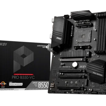 MSI PRO B550-VC motherboard overview showcasing design and features