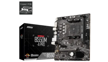 MSI PRO B550M-A PRO motherboard overview showing design and components.