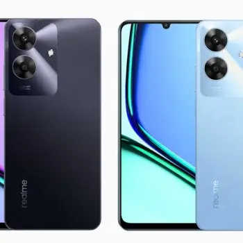Realme Note 60 Front and Back View