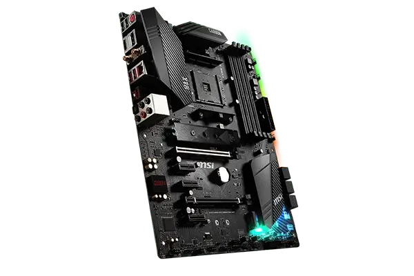 MSI B450 GAMING PRO CARBON MAX WIFI motherboard ports view