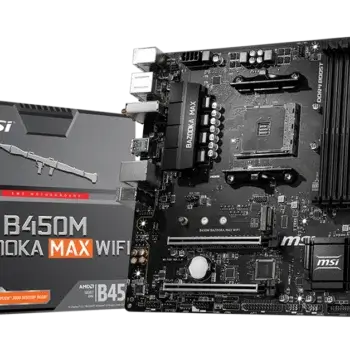 MSI B450M BAZOOKA MAX WIFI motherboard front view