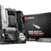 MSI MAG B550M MORTAR WIFI motherboard with key features highlighted, showcasing its compact design and advanced connectivity options.