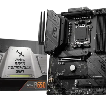 MSI MAG B650 TOMAHAWK WIFI motherboard overview showcasing premium components and layout for gaming and productivity.