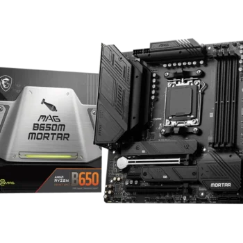 MSI MAG B650M MORTAR motherboard with DDR5, PCIe 4.0, Ryzen 7000 support, and Wi-Fi 6E for compact, high-performance gaming and multitasking setups.