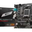 MSI PRO A620M-C EX motherboard featuring AM5 socket, DDR5 support, PCIe 4.0 slots, and HDMI 2.1 connectivity, ideal for budget gaming and productivity builds.