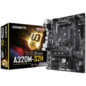 GIGABYTE GA-A320M-S2H AM4 motherboard featuring Ryzen 5000 compatibility, DDR4 support, and PCIe 3.0, ideal for budget gaming PCs in the Philippines.
