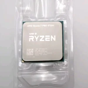 AMD Ryzen 7 PRO 4750G processor overview showcasing 8 cores, 16 threads, and Radeon Vega 8 graphics for professional-grade multitasking and productivity.