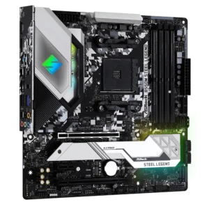 ASRock B550M Steel Legend motherboard featuring AM4 socket for Ryzen 5000 processors, PCIe 4.0, and robust design for gamers and professionals in the Philippines.