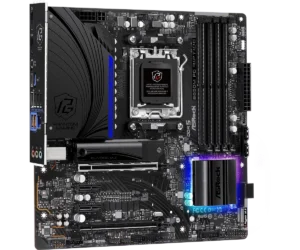 ASRock B650M PG Riptide DDR5 motherboard with AM5 socket, optimized for AMD Ryzen 9000 series, featuring next-gen PCIe 5.0 and gaming performance enhancements.