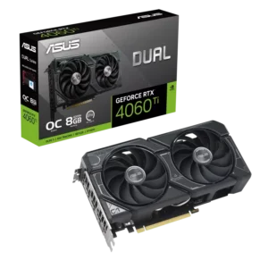 ASUS Dual RTX 4060 Ti OC Edition 8GB GDDR6 Graphics Card with Advanced Cooling and AI-Powered DLSS for Immersive Gameplay