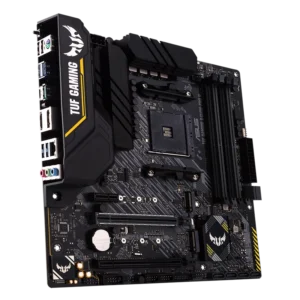 ASUS TUF GAMING B450M-PRO II AM4 Motherboard for Ryzen 5000 with DDR4 support, durable components, and gaming-optimized features.