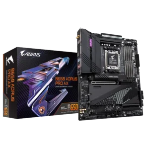 Top-tier GIGABYTE B650 AORUS PRO AX motherboard with AM5 socket, DDR5 support, and advanced gaming features, ideal for Ryzen processors in the Philippines.