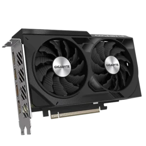 GIGABYTE GeForce RTX 4060 WINDFORCE OC 8G graphics card with dual fans, optimized cooling, and DLSS 3 support for superior 1080p gaming performance.