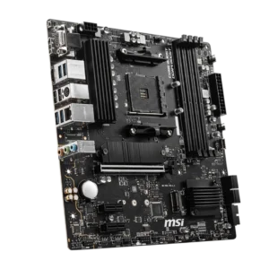MSI B550M PRO-VDH motherboard featuring AM4 socket, PCIe 4.0 support, and DDR4 compatibility for Ryzen processors.
