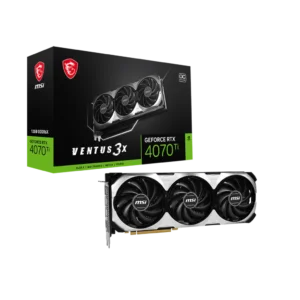 MSI GeForce RTX 4070 Ti VENTUS 3X 12G OC graphics card with 12GB GDDR6X, ray tracing, and DLSS 3 for high-performance 4K gaming and creative workloads.