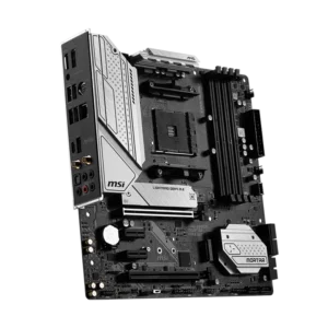 MSI MAG B550M MORTAR MAX WIFI motherboard showcasing dual M.2 slots, PCIe 4.0 support, and robust power delivery for high-performance gaming builds.