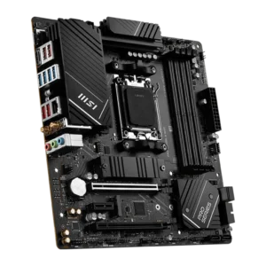 MSI PRO B650-A WIFI Motherboard showcasing AM5 socket, DDR5 memory support, and integrated Wi-Fi 6 designed for Ryzen processors.