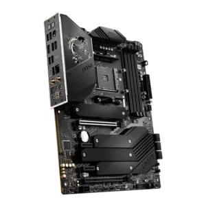 MSI MEG X570 UNIFY motherboard showing its AM4 socket, integrated Wi-Fi 6, and multiple M.2 slots for high-speed storage.