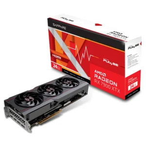 Sapphire PULSE AMD Radeon RX 7900 XTX 24GB graphics card featuring RDNA 3 architecture, 24GB GDDR6, and advanced ray tracing for 4K gaming.