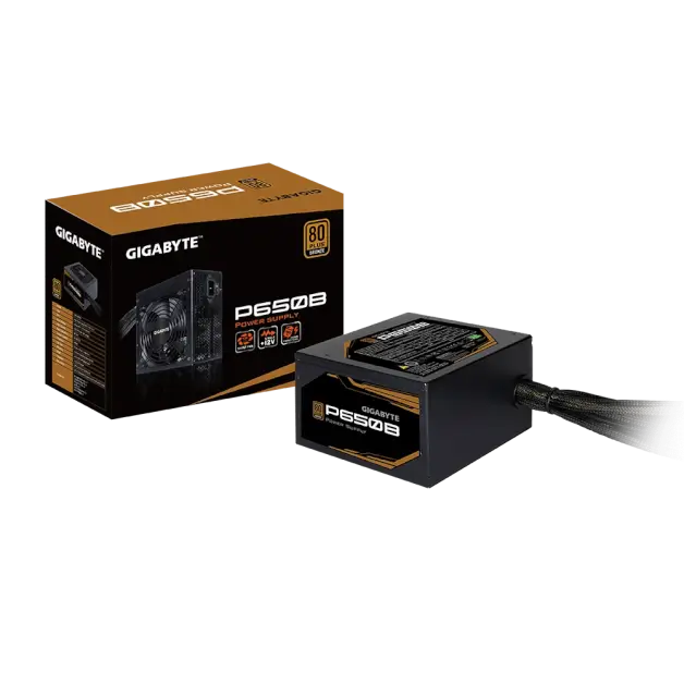 Gigabyte P650B 650W Power Supply, 80 PLUS Bronze Certified for Gaming PCs