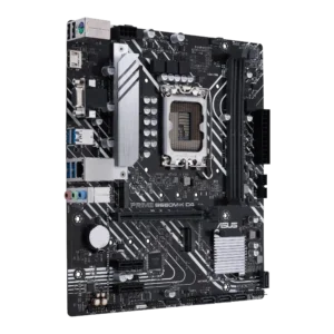 ASUS PRIME B660M-K Micro-ATX motherboard with Intel 12th/13th Gen CPU compatibility, PCIe 4.0, DDR4 support, and dual M.2 slots – compact and feature-rich.