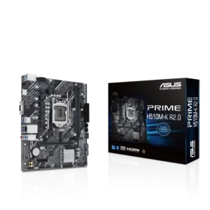 ASUS PRIME H510M-K motherboard featuring Intel 10th/11th Gen CPU support, PCIe 3.0,