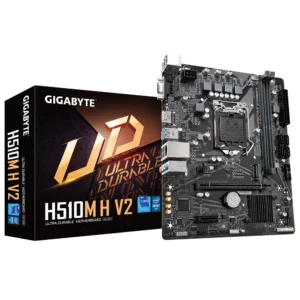 Compact Gigabyte H510M H V2 motherboard for 10th/11th Gen Intel processors and gaming PCs
