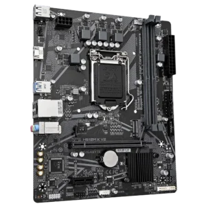 Gigabyte H510M K V2 motherboard with LGA1200 socket for Intel 10th and 11th Gen processors.
