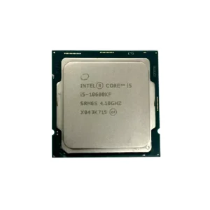 Intel Core i5-10600KF Processor for high-performance gaming and multitasking, featuring 6 cores, 12 threads, and up to 4.8 GHz boost speed.