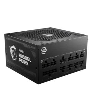 MSI MAG A850GL Power Supply, 850W, 80 PLUS Gold, PCIe 5.0, ATX 3.1 Ready for RTX 40 Series GPUs and high-performance PC builds.