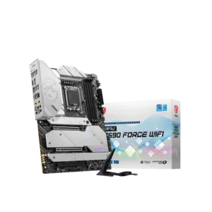 MSI MPG Z690 FORCE WIFI motherboard with DDR5, PCIe 5.0, and Wi-Fi 6E, ideal for Intel 12th/13th Gen builds.