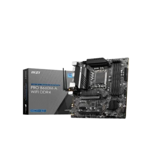 MSI PRO B760M-A WIFI DDR5 Motherboard with DDR5 support, Wi-Fi 6E, and PCIe 4.0 for Intel 12th & 13th Gen processors.