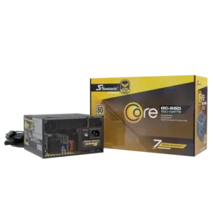 550W Seasonic Core GC-550 PSU, ideal for GTX 1660 SUPER and Intel H510 motherboards, delivering stable, energy-efficient power for gaming PCs.